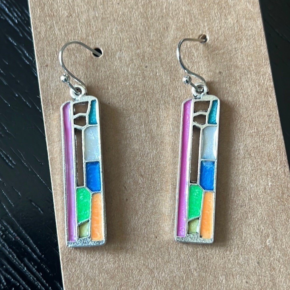 Mosaic style earrings-NWT